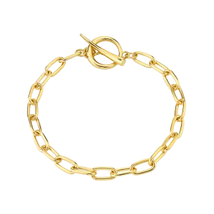 Baby Rectangular Chain Bracelet with Tusk Clasp