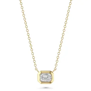 Baguette Cluster Diamond Necklace