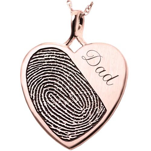 B&B Heart Halfprint   Name Jewelry Pendant