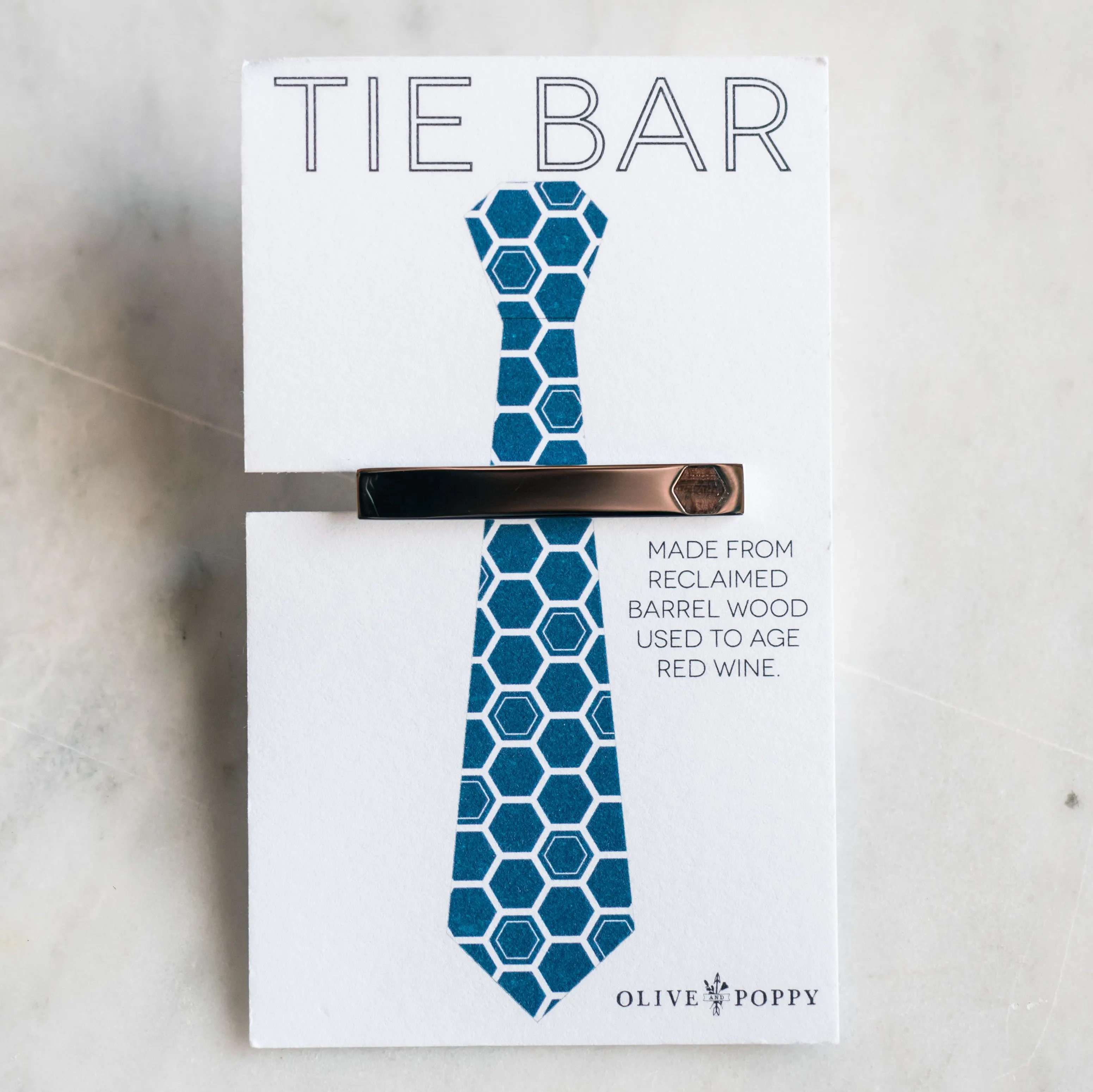 Barrel Cufflink and Tie Bar Gift Set