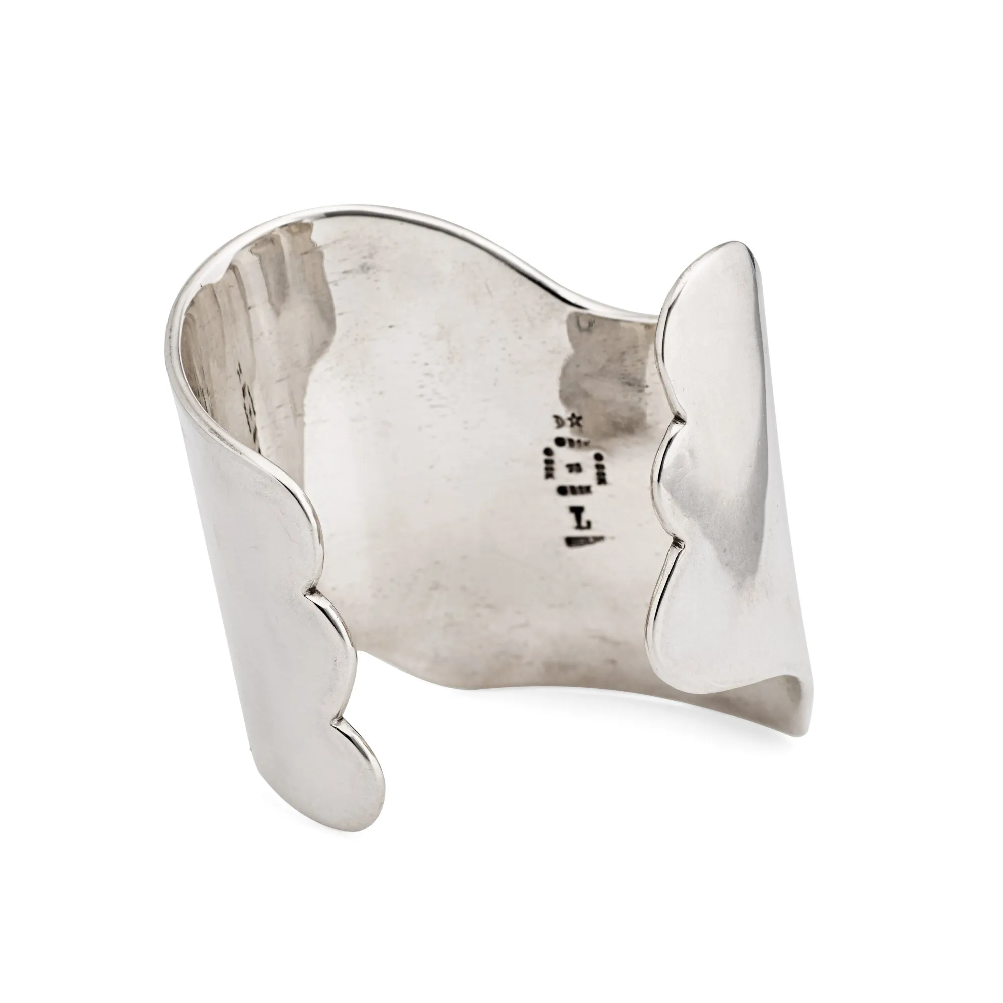Barry Kieselstein Cord Cuff Bracelet Sterling Silver Sculptural Large Estate