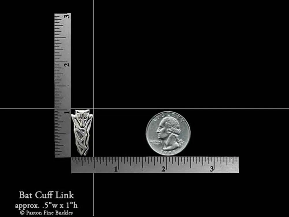 Bat Cuff Links Sterling Silver