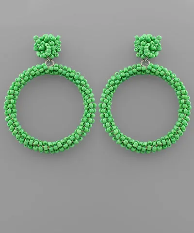 Bead Circle Dangle Earrings