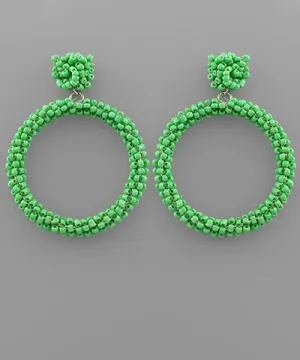 Bead Circle Dangle Earrings