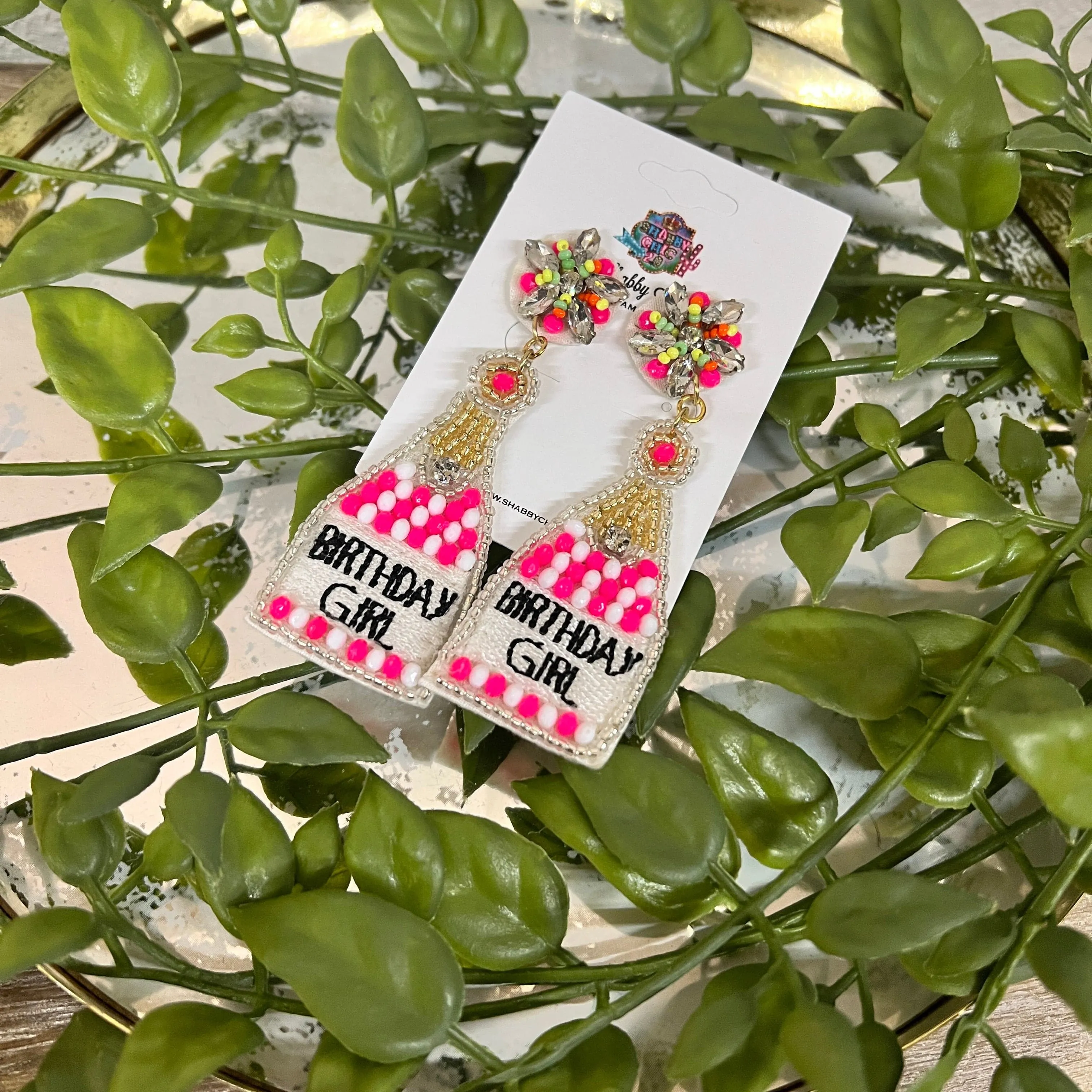 Beaded Birthday Girl Earrings