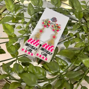 Beaded Birthday Girl Earrings