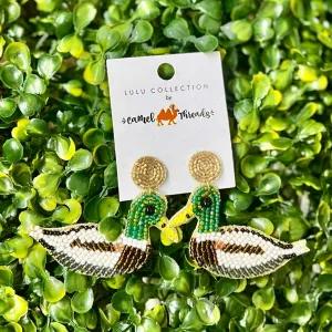 Beaded Duck Earrings