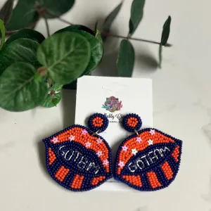 Beaded Go Team Earrings
