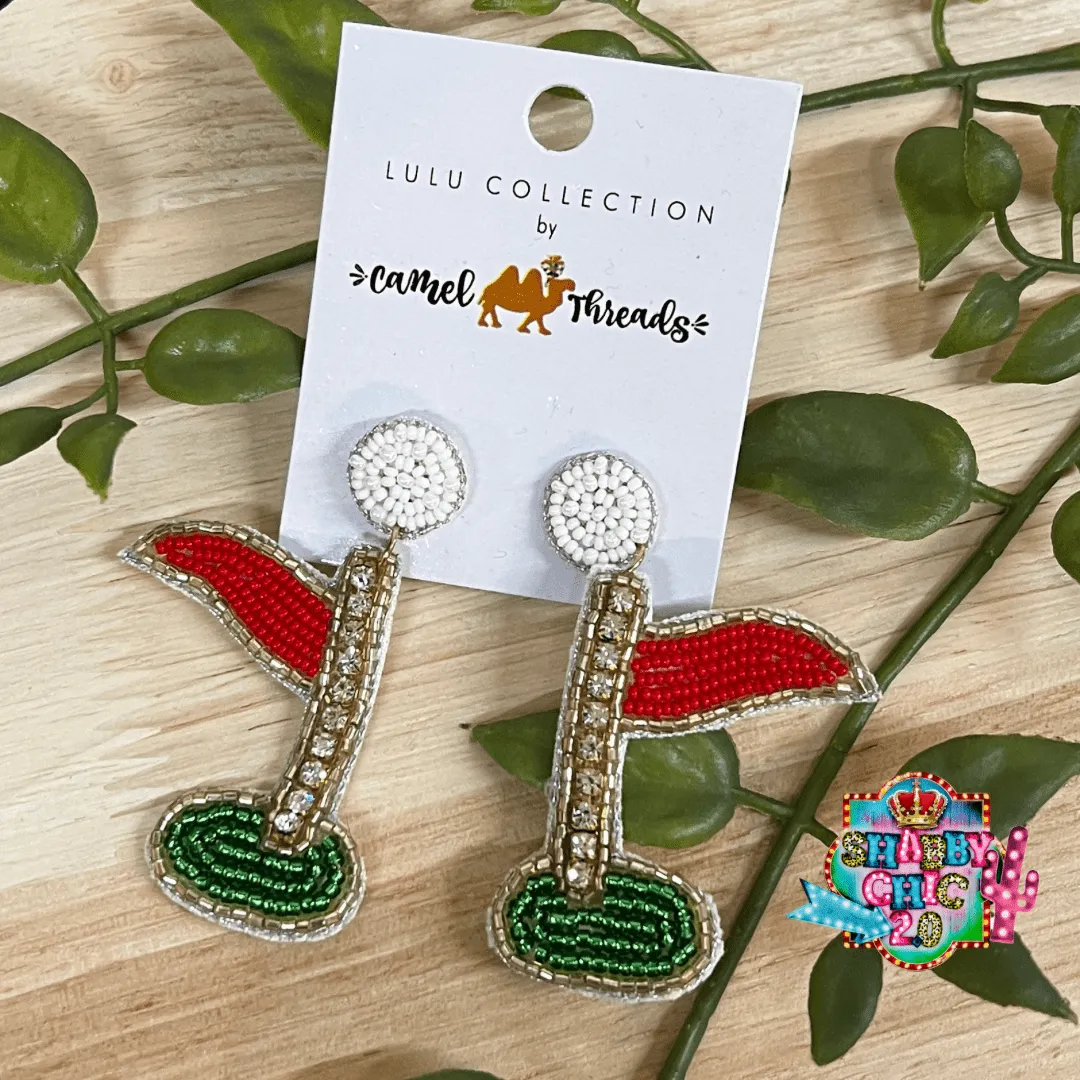 Beaded Golfer Earrings