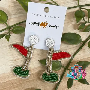 Beaded Golfer Earrings