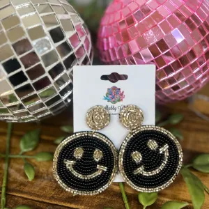 Beaded Happy Earrings