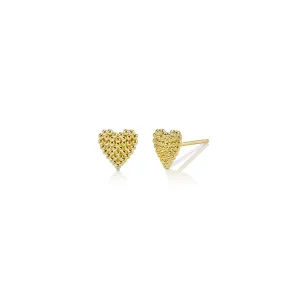 Beaded Heart Studs