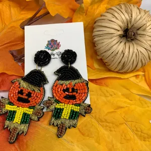Beaded Scarecrow Earrings