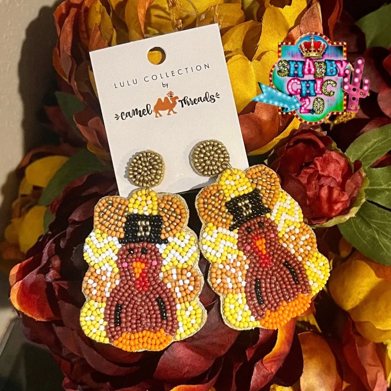 Beaded Turkey Earrings