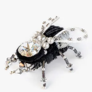 BEETLE.MANIA - Exclusive Handmade Bee Brooch, Black or White