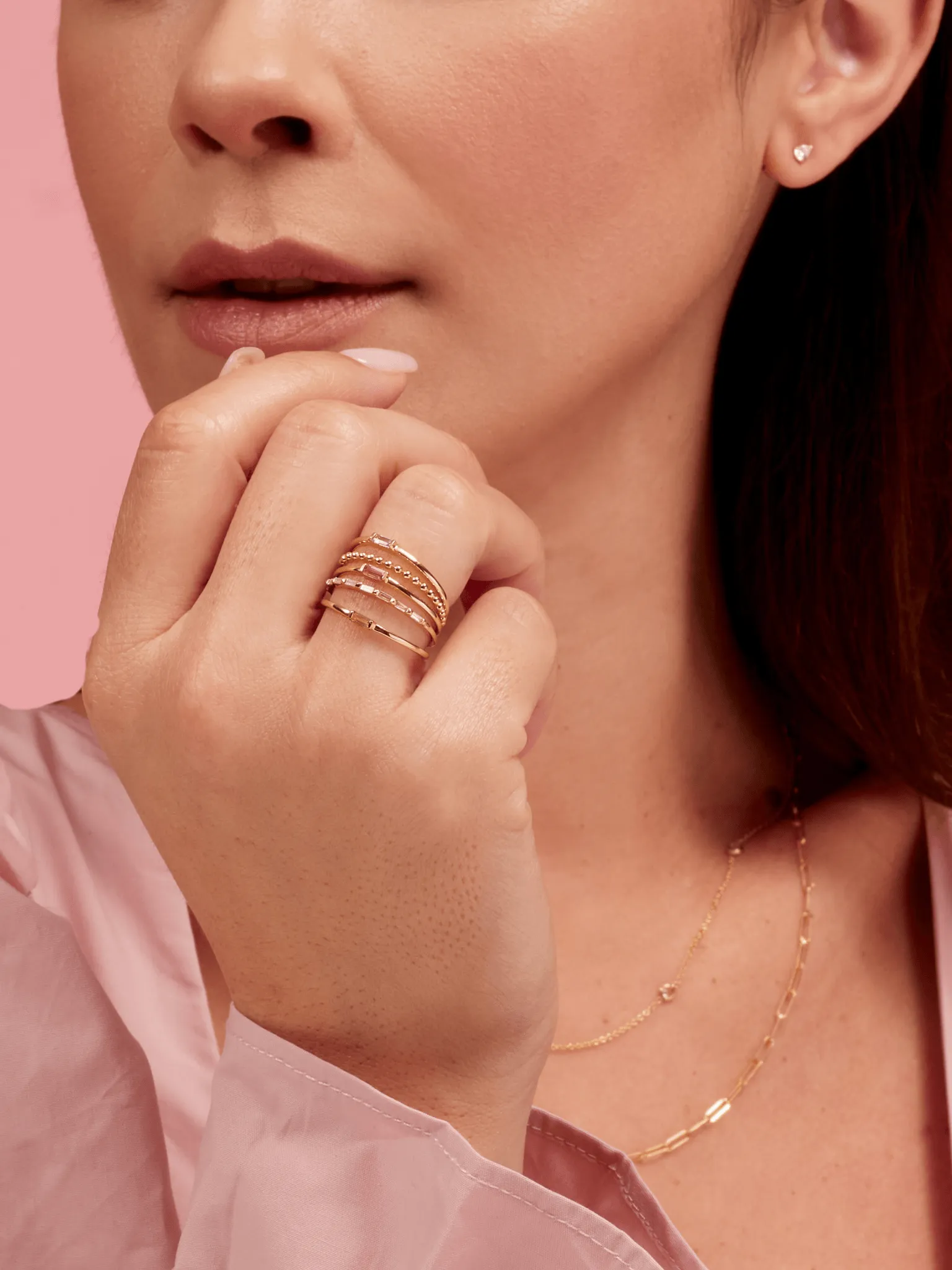 Bitsy Birthstone Ring - March Aquamarine 14K