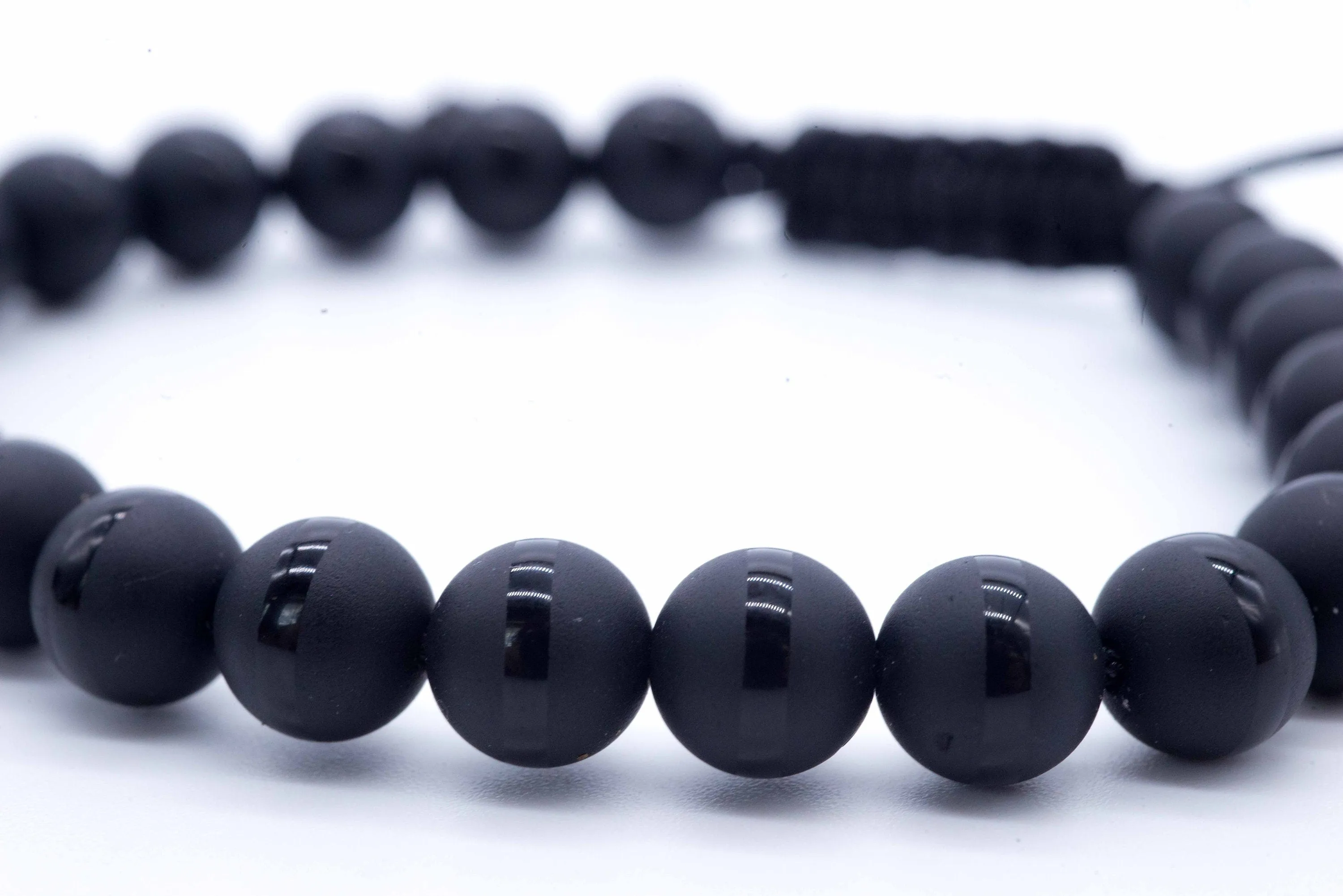 Black Adjustable Slide Bracelet