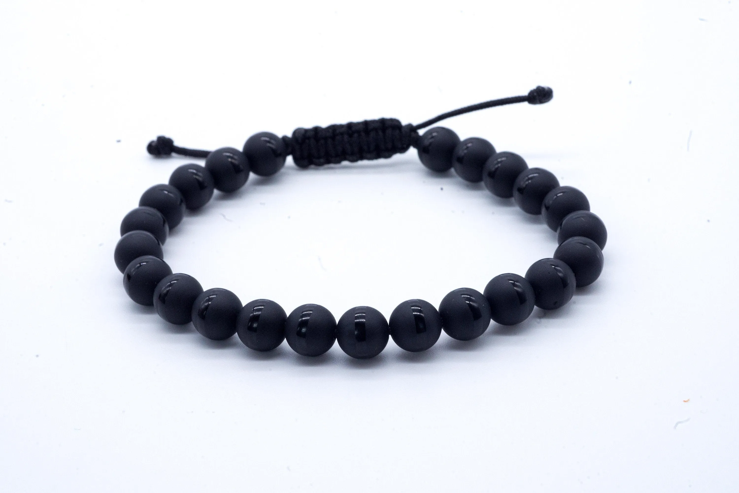 Black Adjustable Slide Bracelet