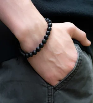 Black Adjustable Slide Bracelet