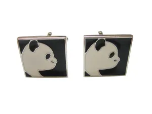 Black and White Panda Head Cufflinks