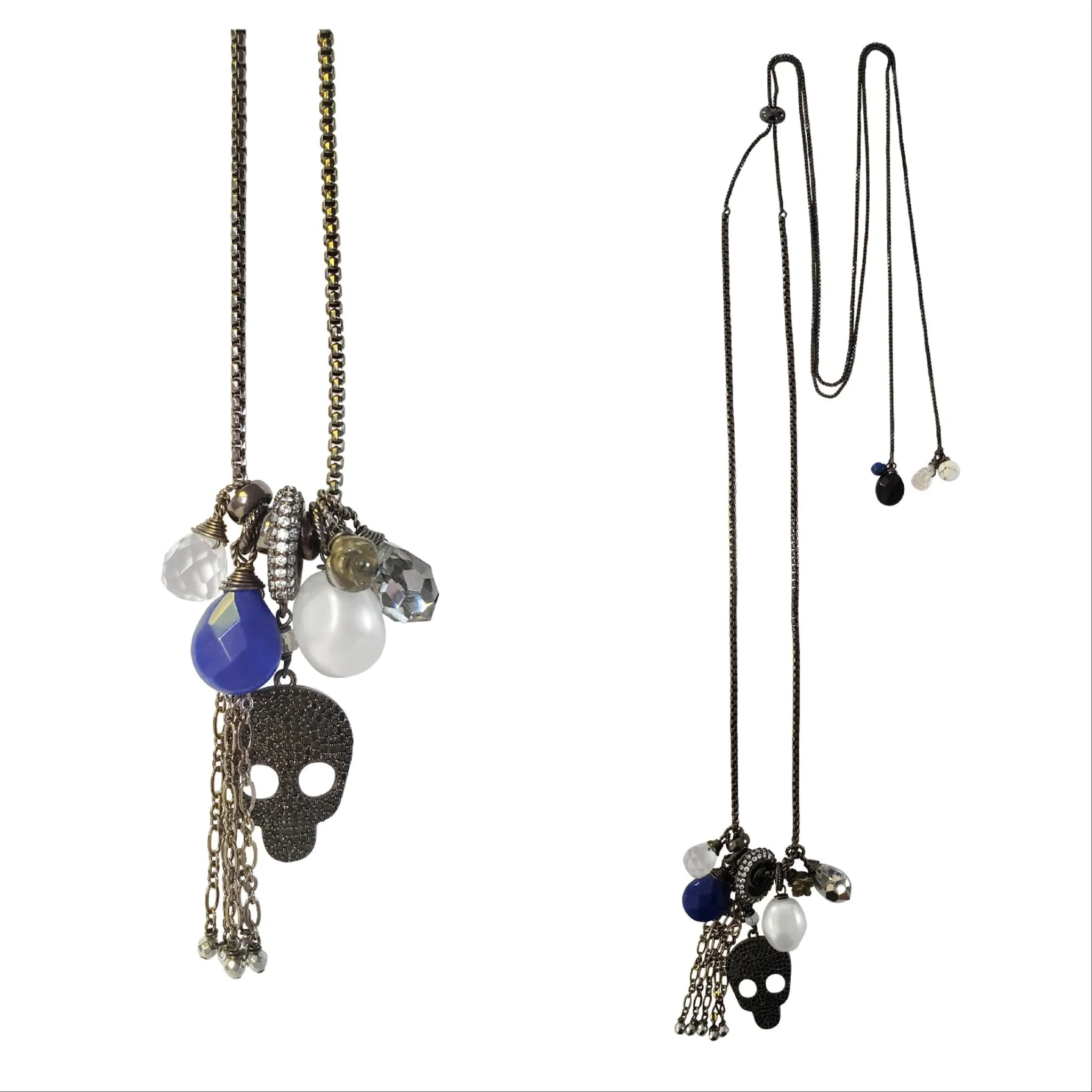 Black Skull Charm Necklace