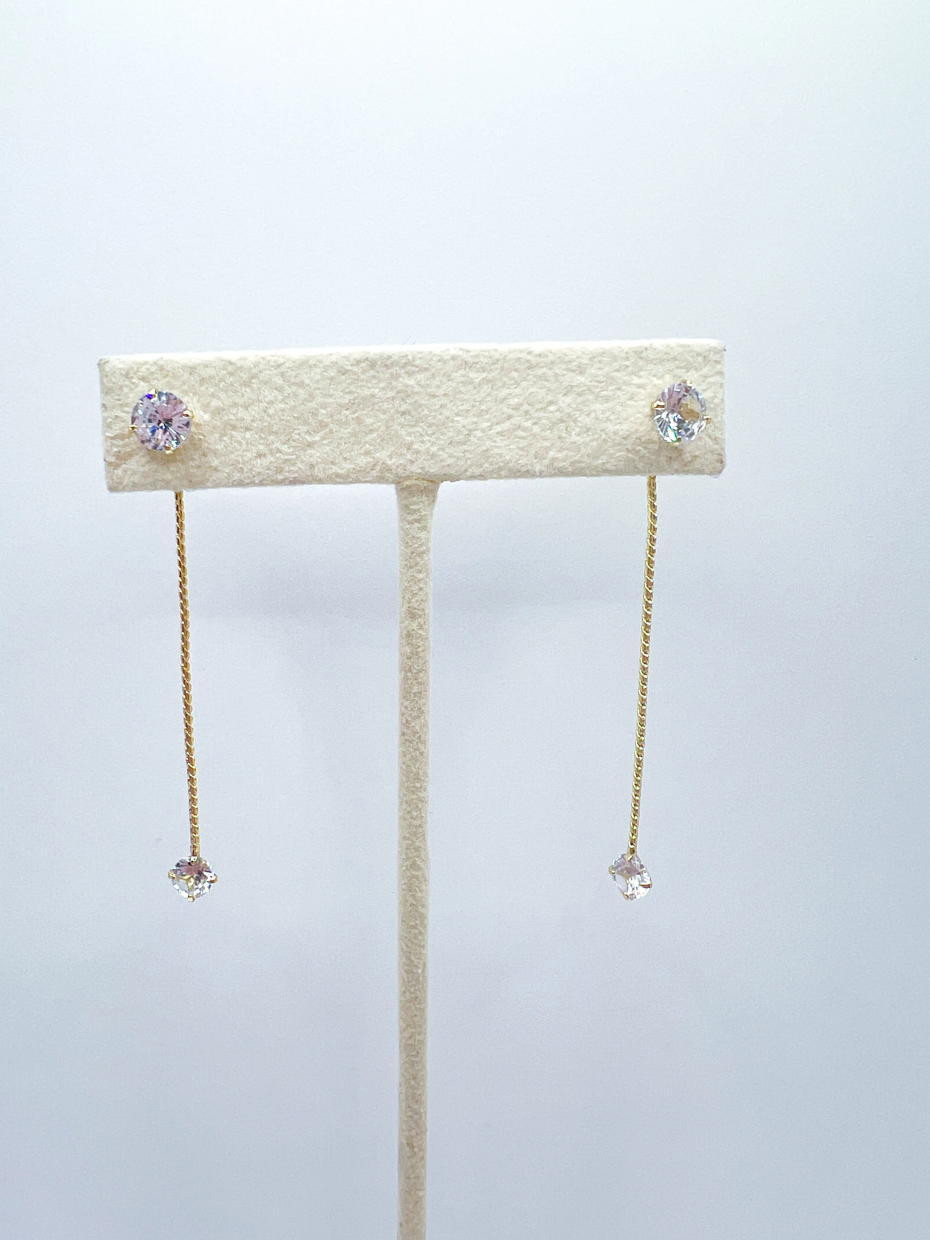 Bliss CZ Stud w Drop Earring