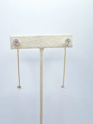 Bliss CZ Stud w Drop Earring