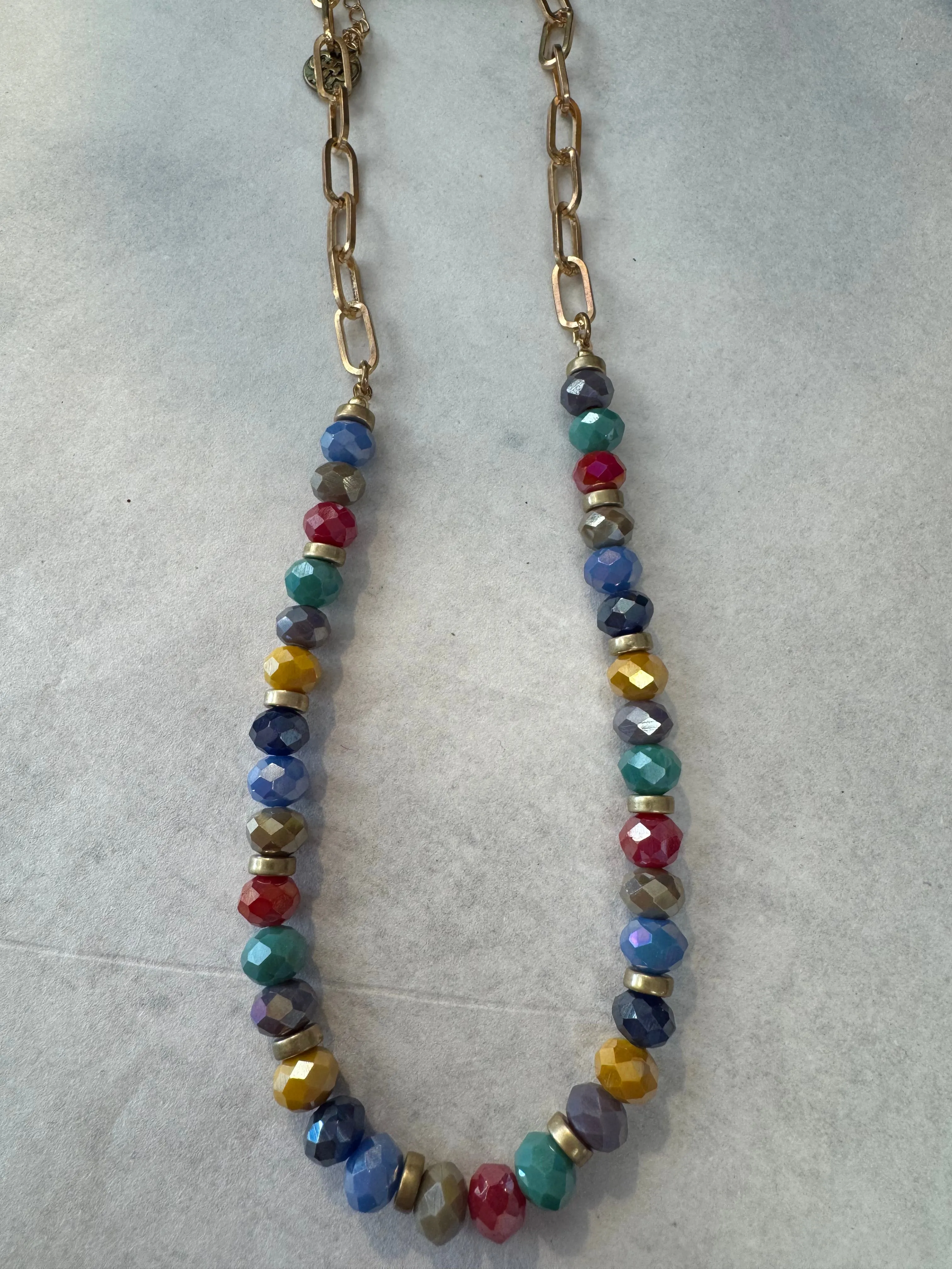 Blue Choker Multi Bead