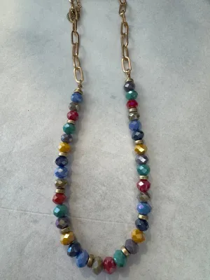 Blue Choker Multi Bead