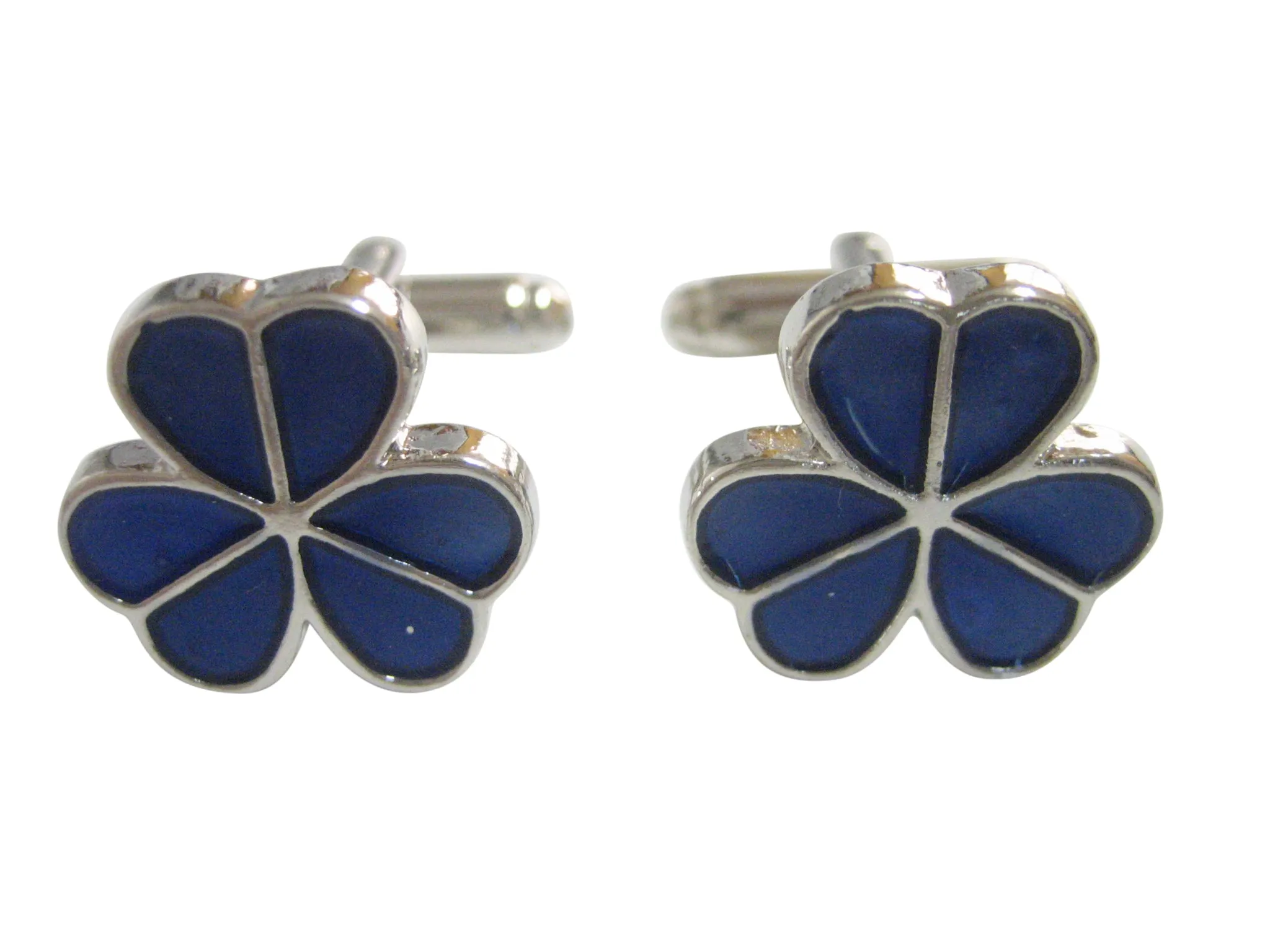 Blue Shamrock Clover Cufflinks