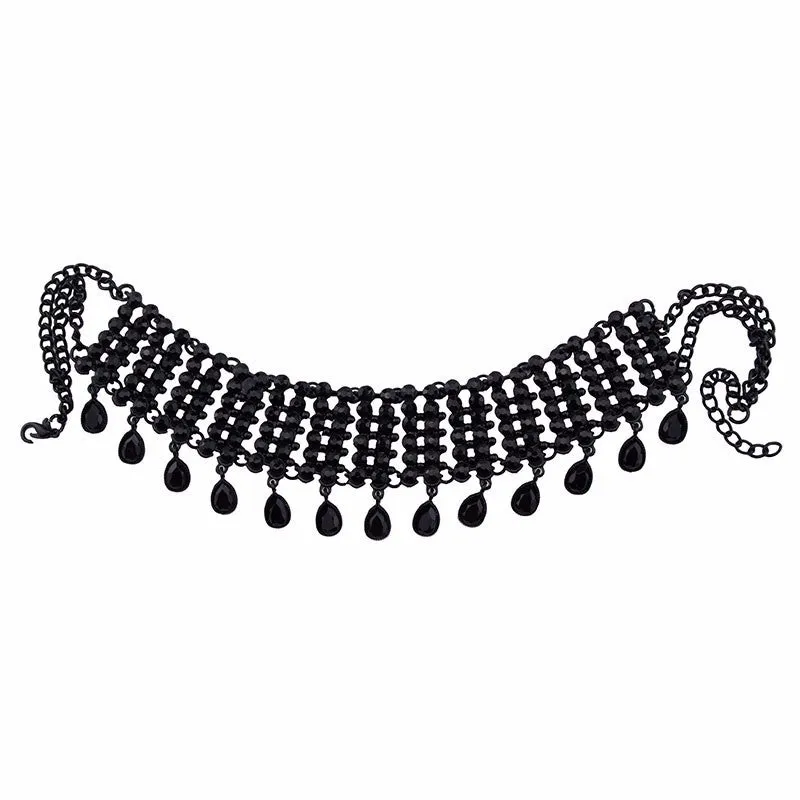 Boho Water Drop Crystal Choker