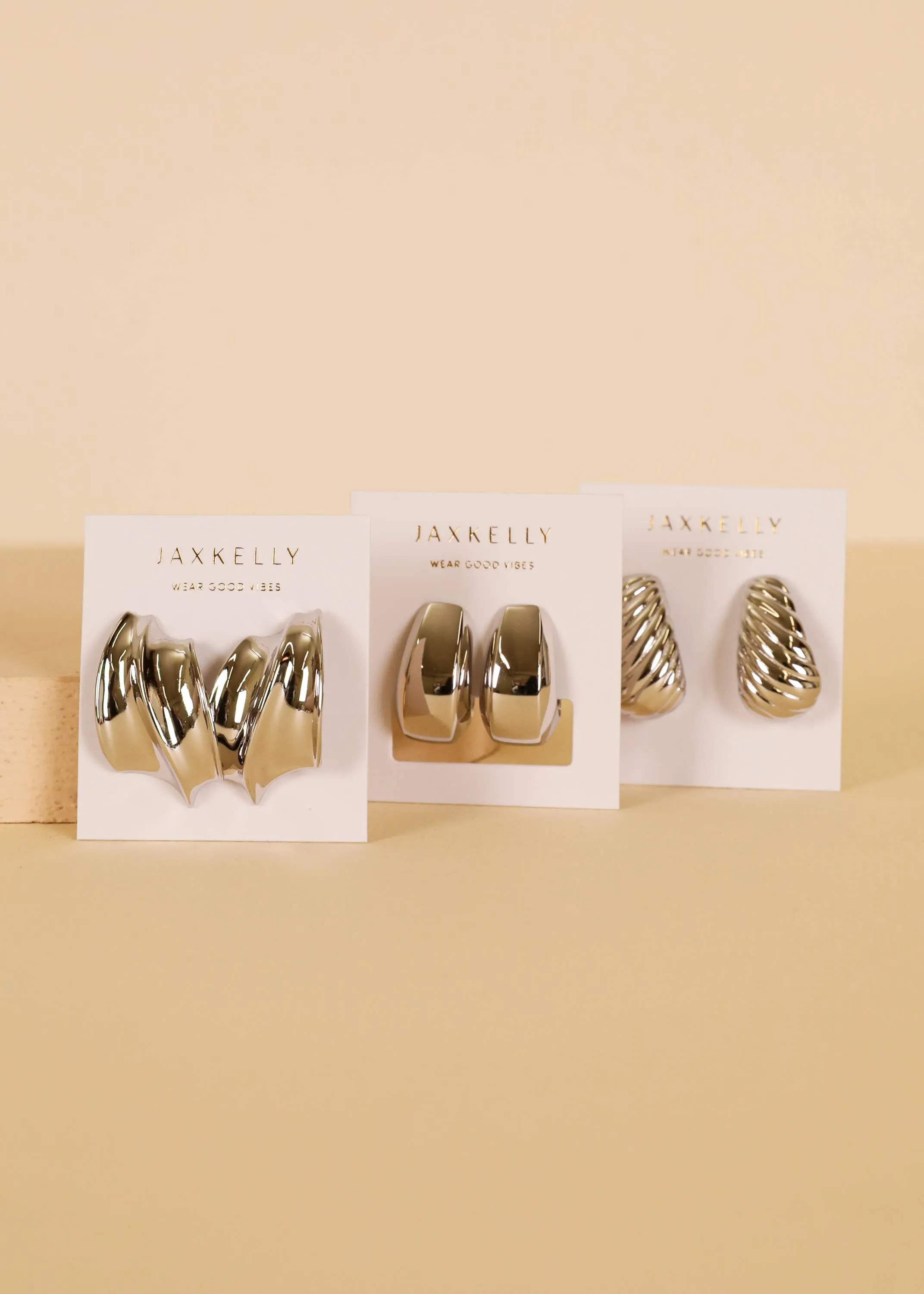 Bold Swirl Earring by JaxKelly | Silver