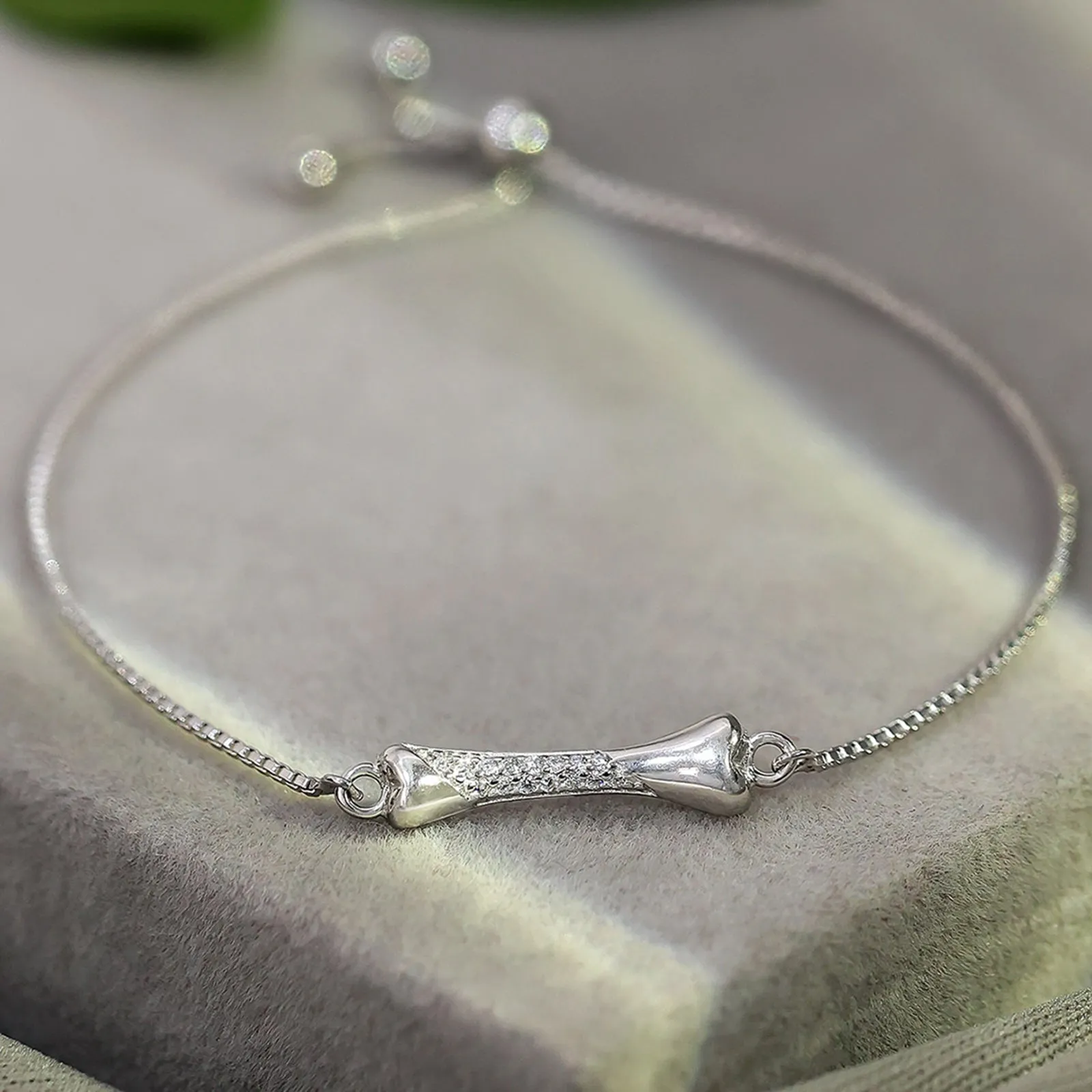 Bone-Inspired Bracelet For Women – 925 Sterling Silver Rhodium Plated
