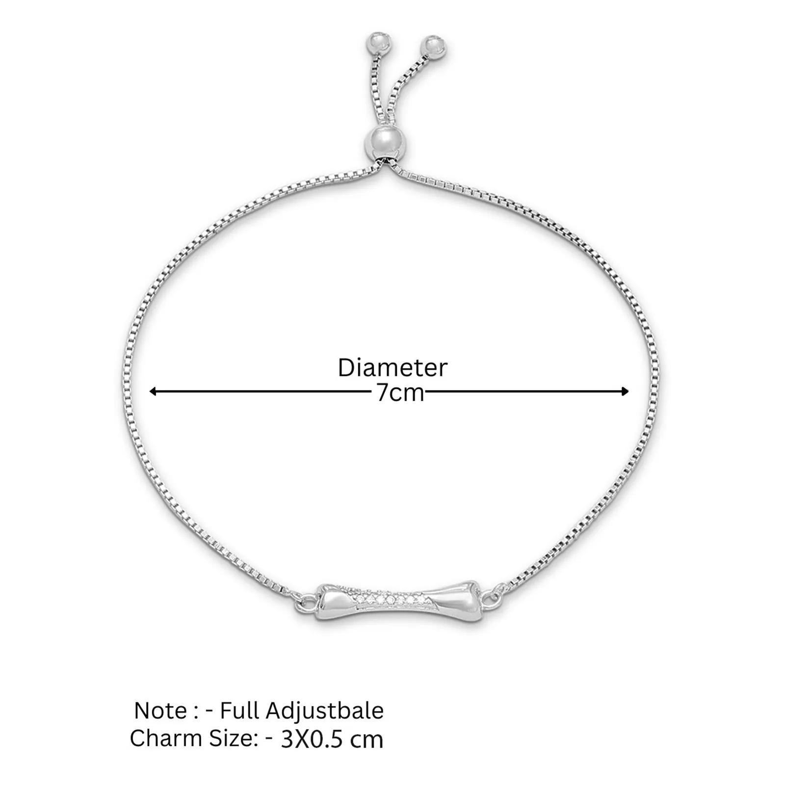Bone-Inspired Bracelet For Women – 925 Sterling Silver Rhodium Plated