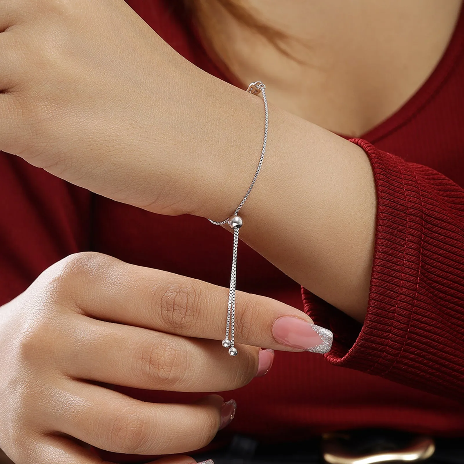 Bone-Inspired Bracelet For Women – 925 Sterling Silver Rhodium Plated
