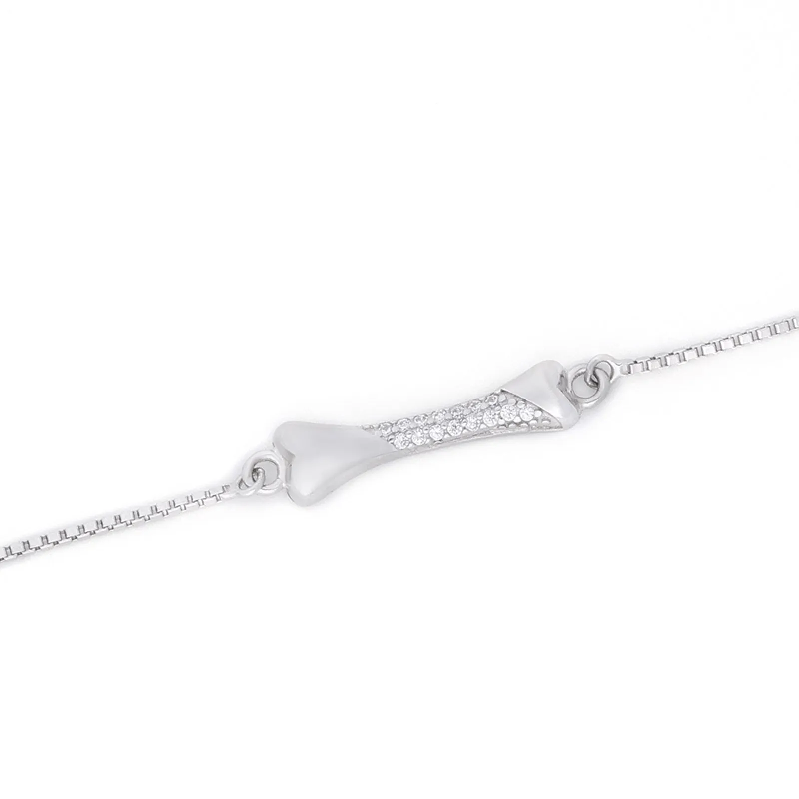 Bone-Inspired Bracelet For Women – 925 Sterling Silver Rhodium Plated
