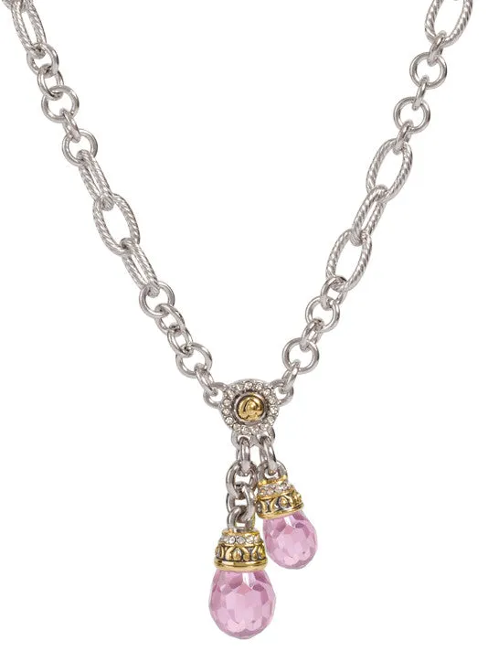 Briolette Double Drop Necklace