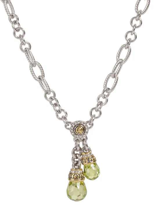 Briolette Double Drop Necklace