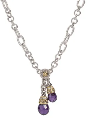Briolette Double Drop Necklace