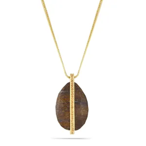 BROWN FACETED STONE CRYSTAL NECKLACES #196BR1101