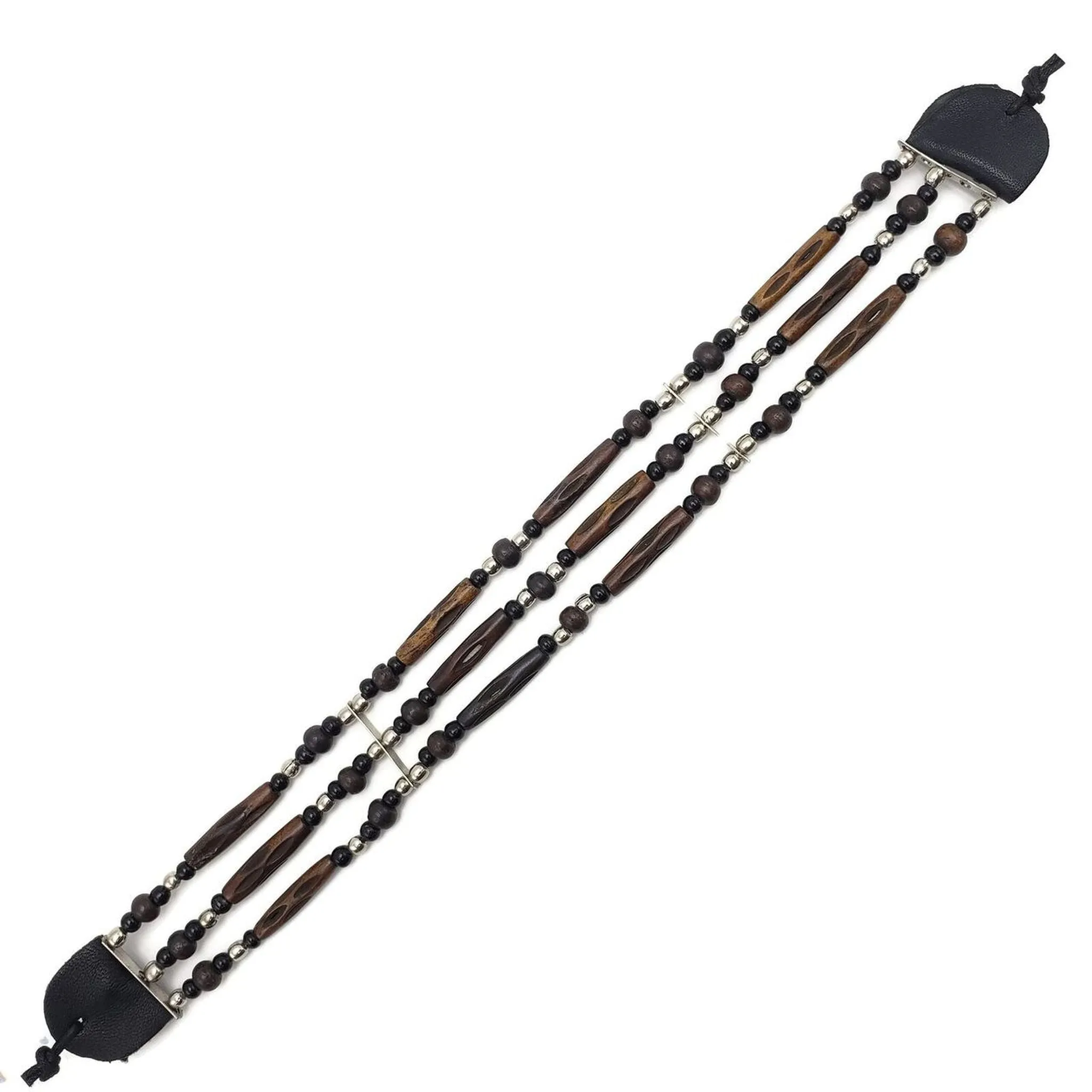 Buffalo Bone Choker Leather Binding