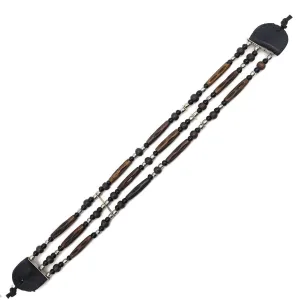 Buffalo Bone Choker Leather Binding