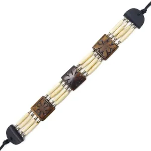 Buffalo Bone Choker Leather Binding