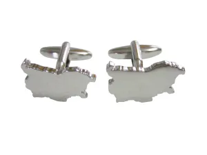 Bulgaria Map Shape Cufflinks