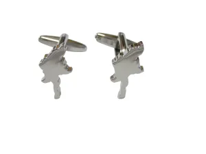 Burma Map Shape Cufflinks