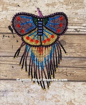 BUTTERFLY BEADED HAIR BARRETTE GHB007
