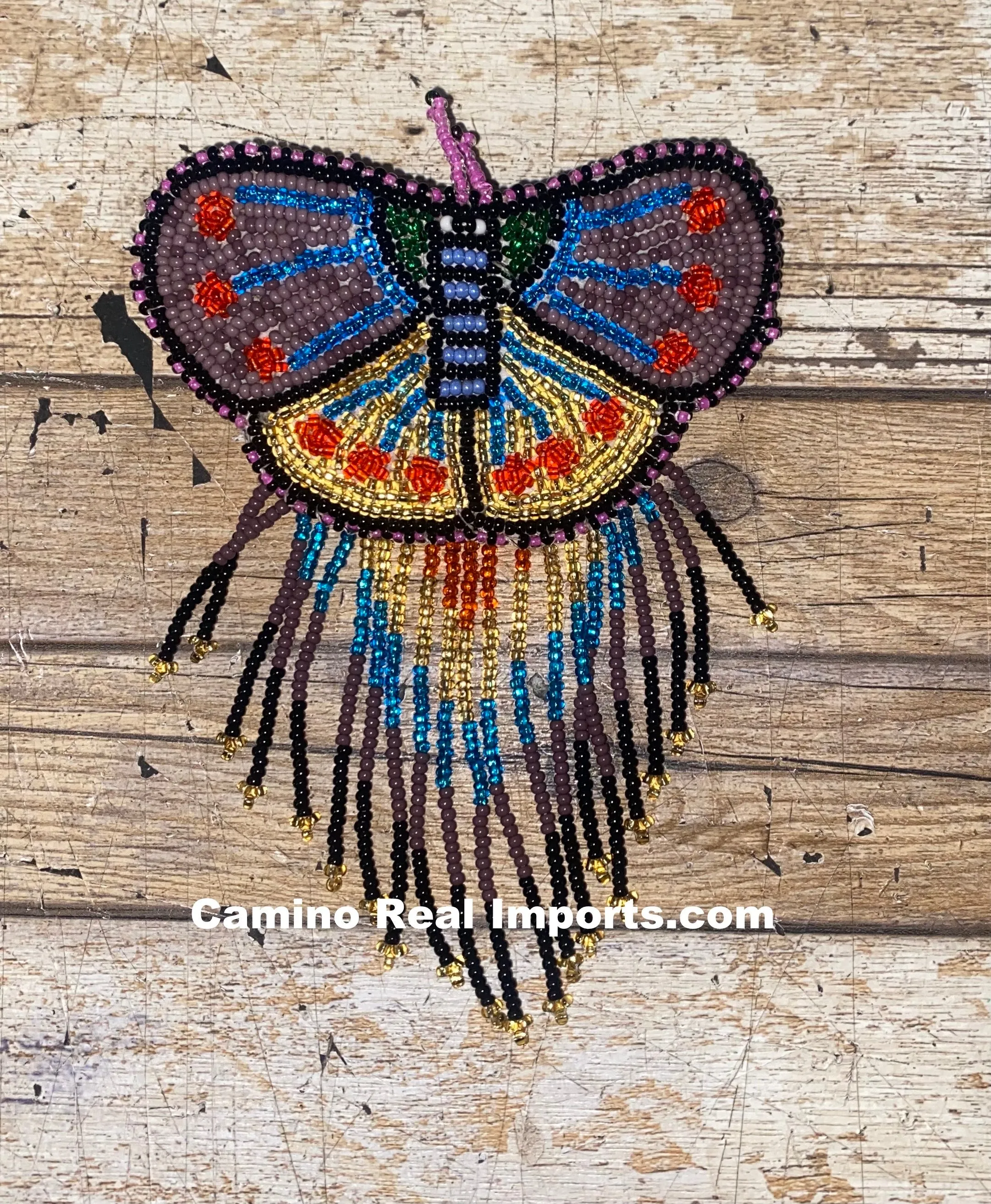 BUTTERFLY BEADED HAIR BARRETTE GHB007