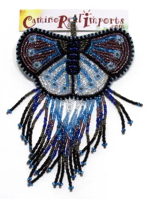 BUTTERFLY BEADED HAIR BARRETTE GHB010