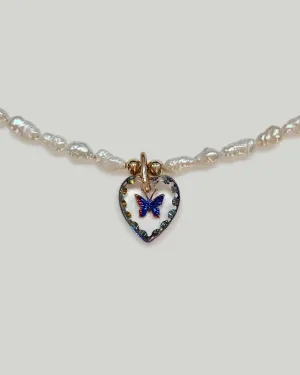 Butterfly Pearl Necklace