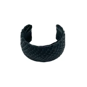 CA Christopher Augmon Matte Black Python 1 ½” Cuff